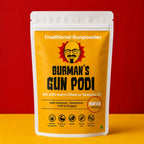 Burman's Gun Podi Traditional Gunpowder heritage craft blend - mix with warm ghee or sesame oil, made with peanuts, tamarind, chili and pepper, vegan, gluten-free, protein and fibre rich, no onion or garlic